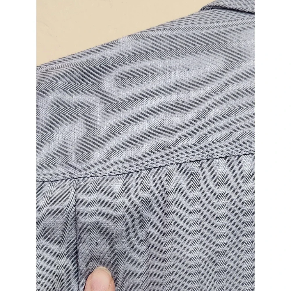 Alan Flusser Blue Button Down Shirt Mens Size 17 32/33 Long Sleeve Business Work